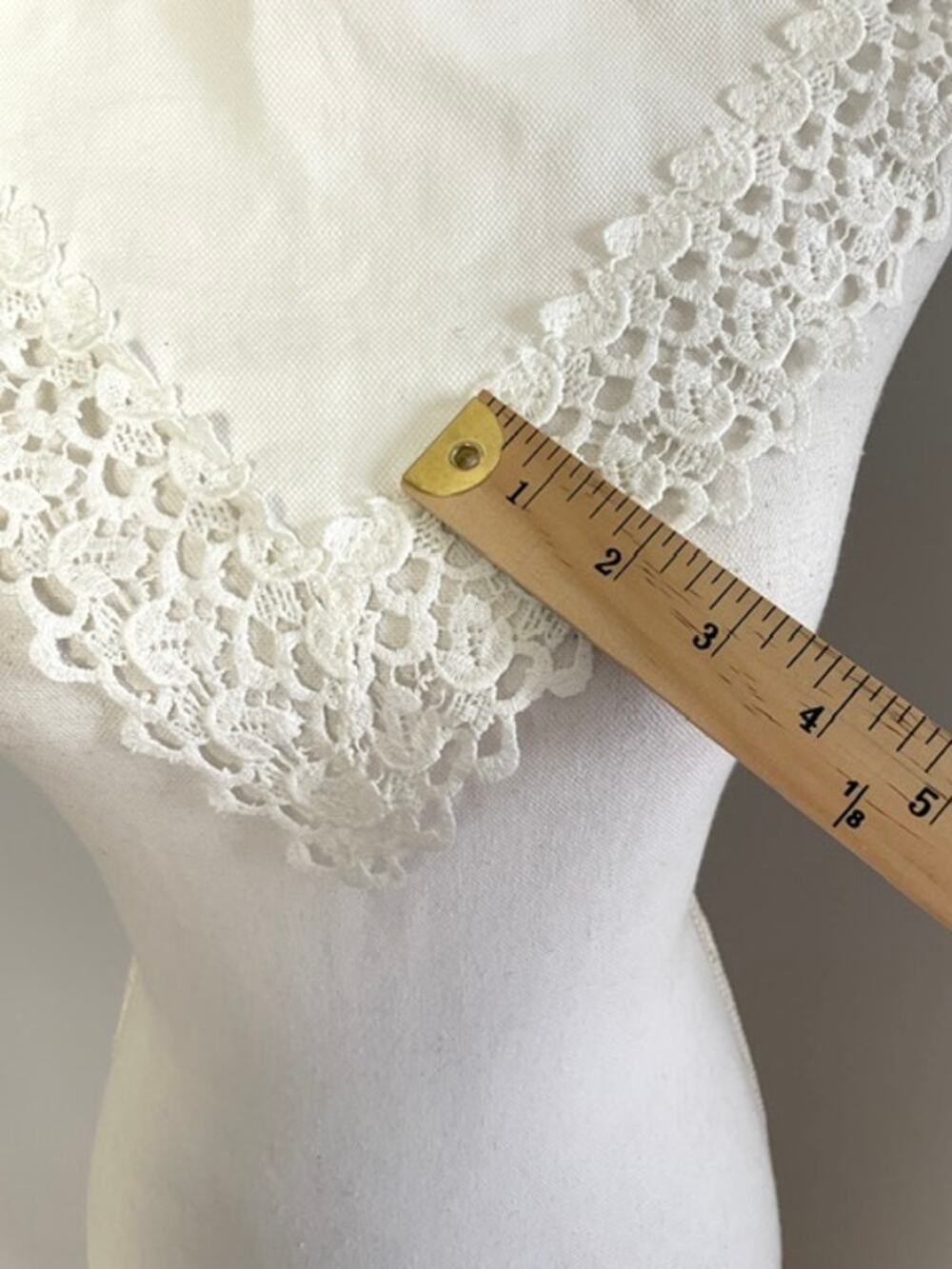 Handmade White Lace Detachable Cape Collar Victorian Cottagecore French Country - Picture 6 of 11